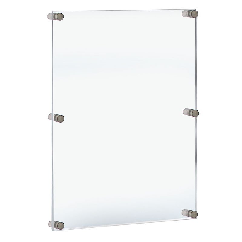 Classic Silver and Clear Acrylic Floating Wall Frame