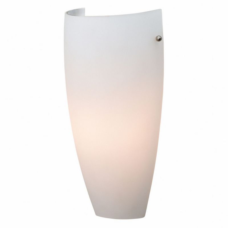 Elegant Minimalist 11.75" White LED Wall Sconce in Brushed Steel