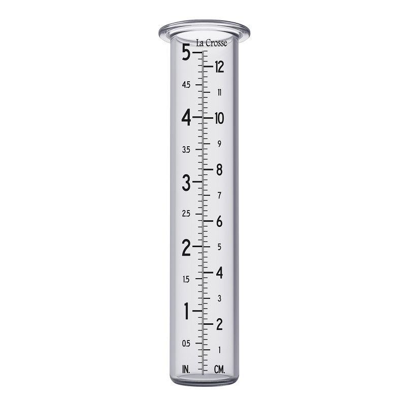 Clear Glass 5-Inch Replacement Rain Gauge Tube