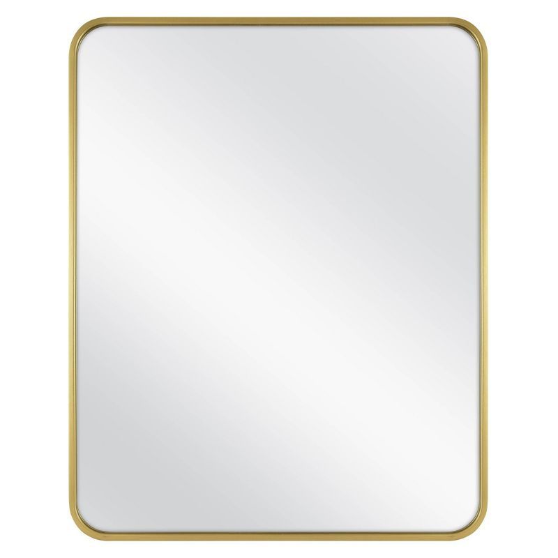 45" x 39" Gold Rectangular Metal Vanity Mirror