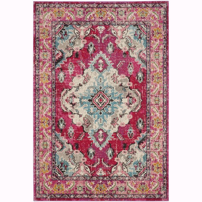 Bohemian Bliss Multicolor Medallion Synthetic Area Rug 5'1" x 7'7"