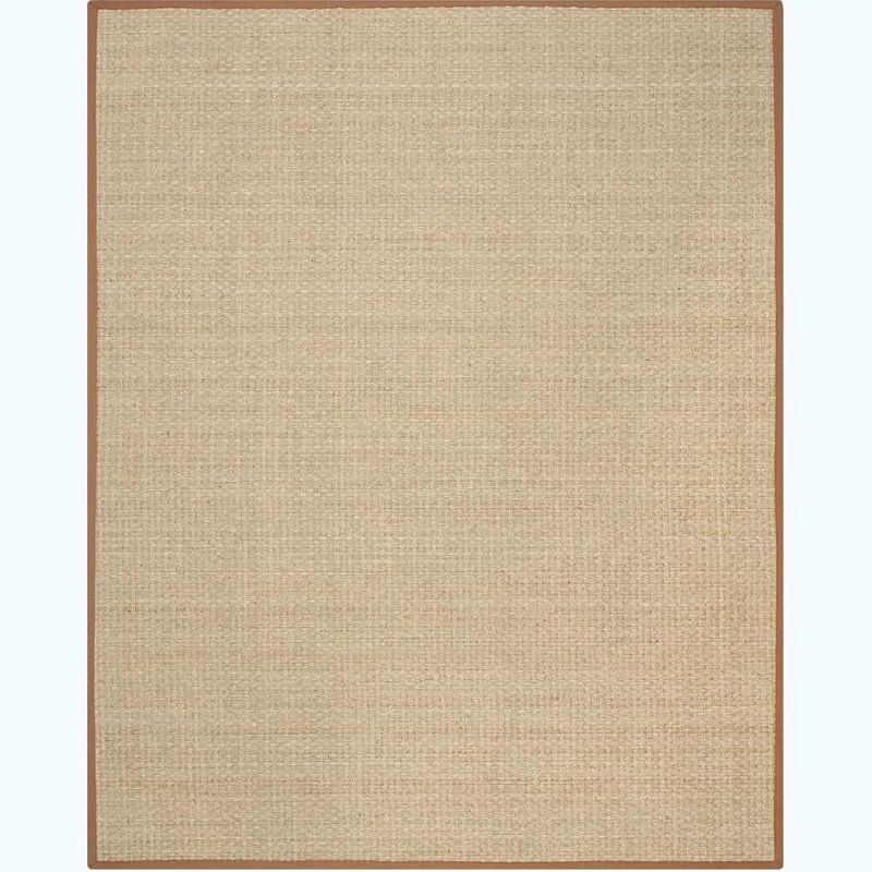 Natural Brown Hand-Knotted Cotton Area Rug 8' x 10'