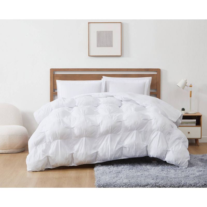 White Full Microfiber Cloud Puffer Comforter Set