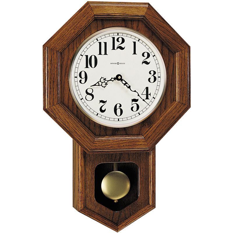 Katherine Oak Yorkshire Traditional Wall Clock with Brass Pendulum