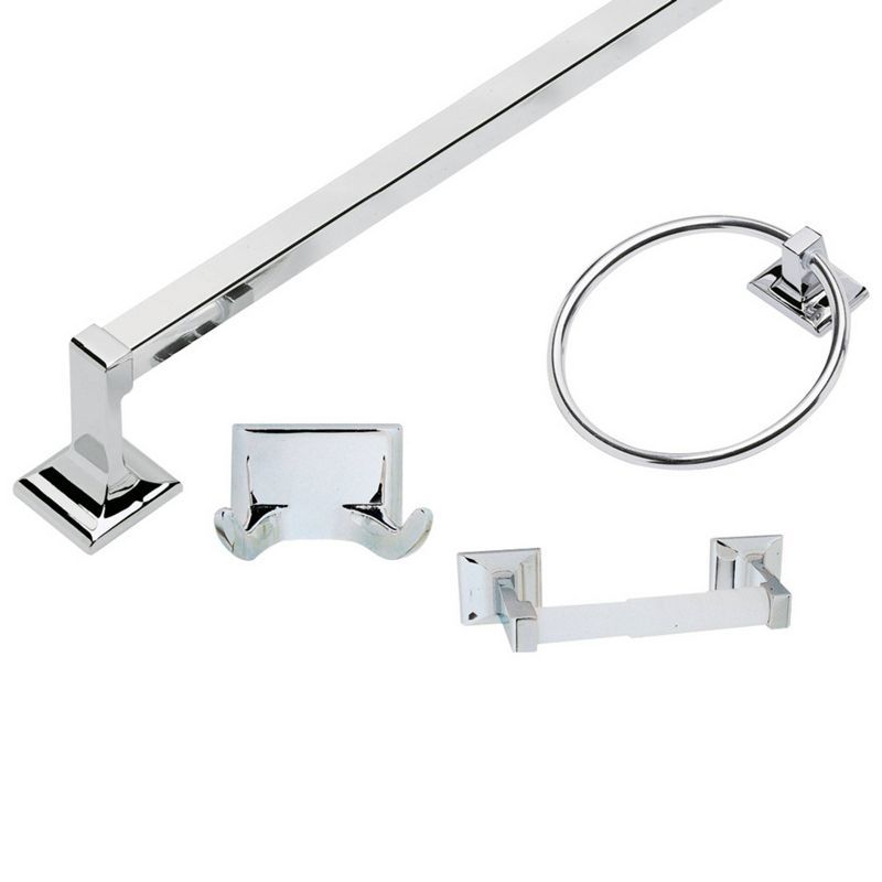 Millbridge Polished Chrome 4-Piece Bathroom Accessory Kit