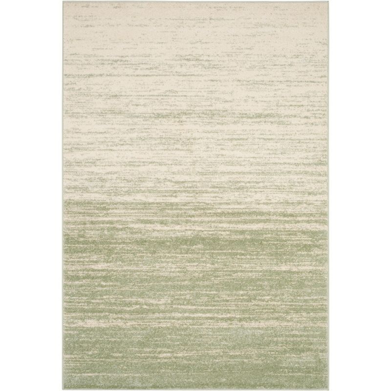 Adirondack Purple and Green Square Synthetic Area Rug