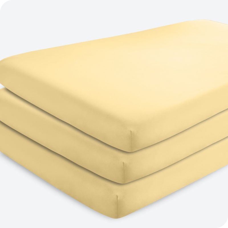 Morning Sun Ultra-Soft Microfiber Crib Fitted Sheet Set - 3 Pack