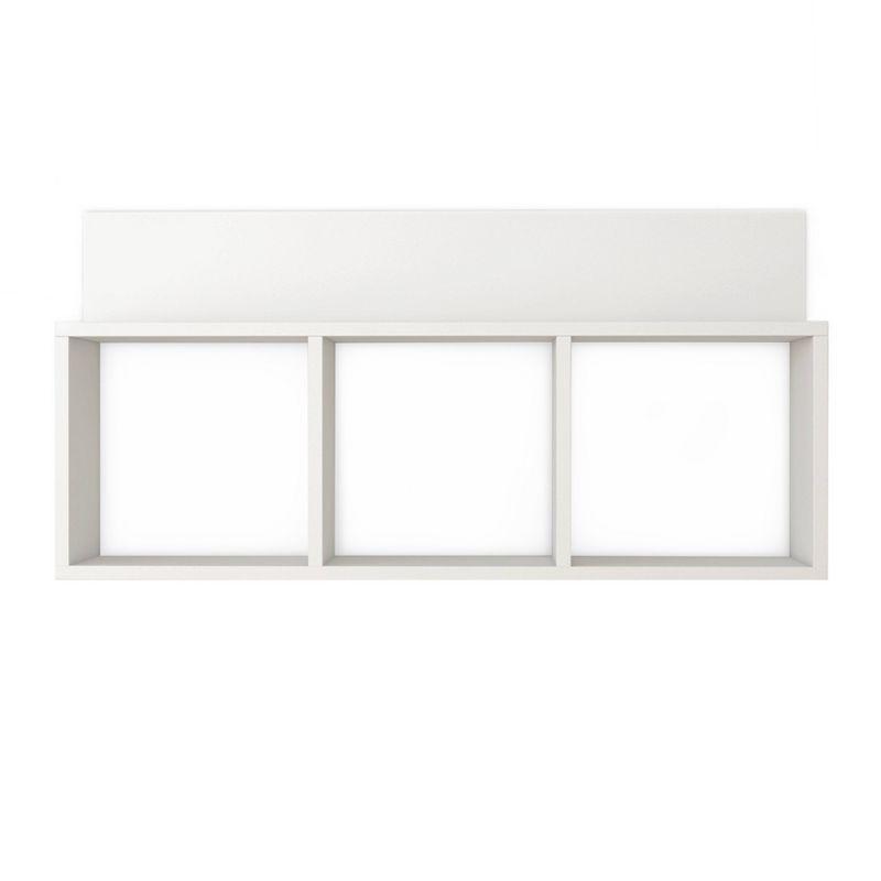 Elegant White Floating Cubbie Shelf for Modern Living