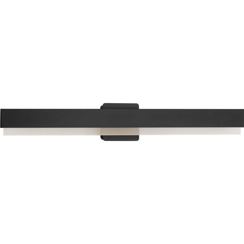 Matte Black 32" LED Linear Vanity Light with Acrylic Shade