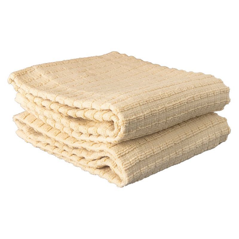 Latte Terry Cotton Kitchen Towel Set, 2-Pack