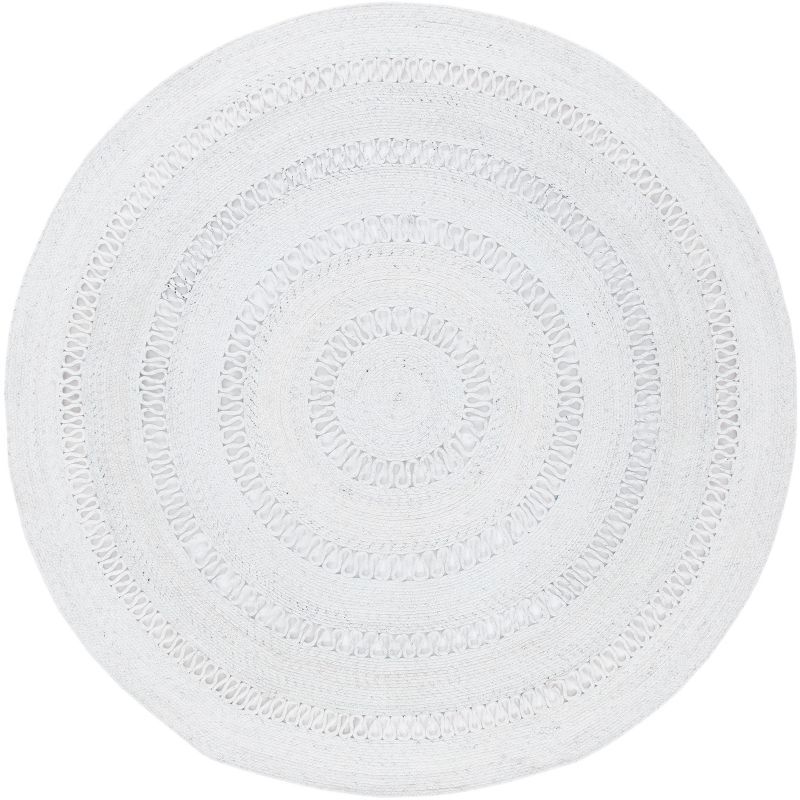Cape Cod Ivory Round 6' Handwoven Synthetic Area Rug
