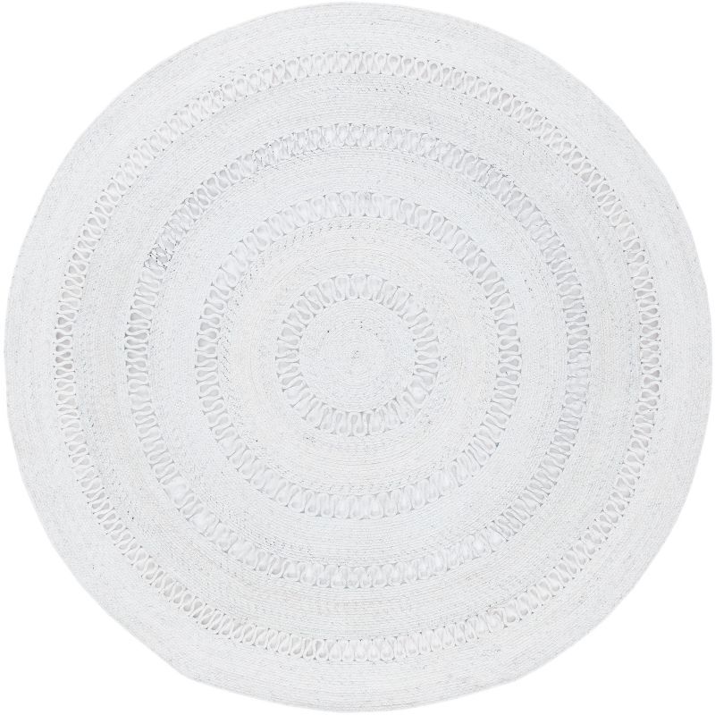 Cape Cod Ivory Round 6' Handwoven Synthetic Area Rug