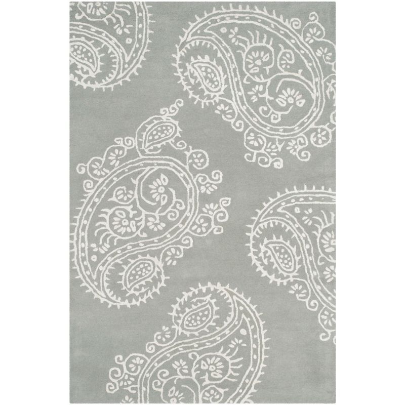 Bella Grey and Ivory Hand-Tufted Wool Area Rug