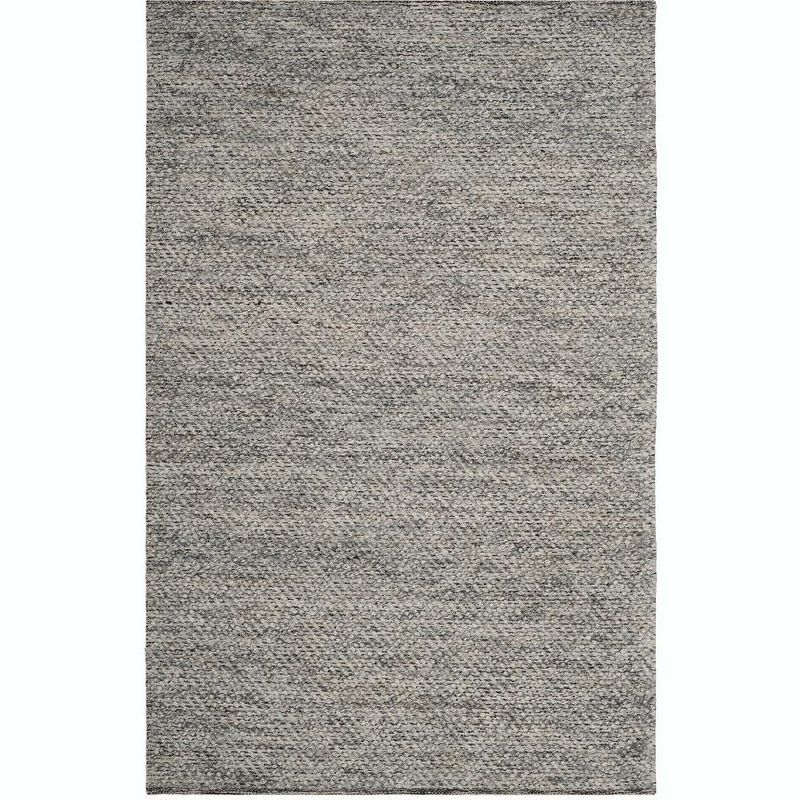 Camel and Grey Hand-Tufted Wool Rectangular Rug 3' x 5'