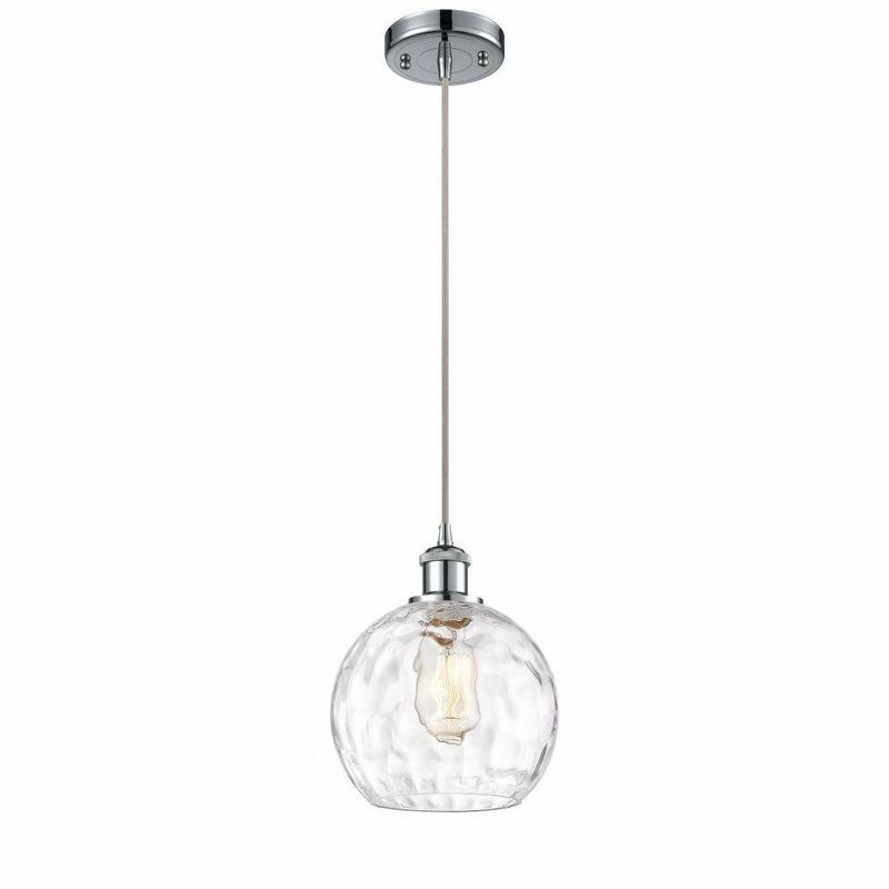 Athens Water Glass Mini Pendant Light in Polished Chrome