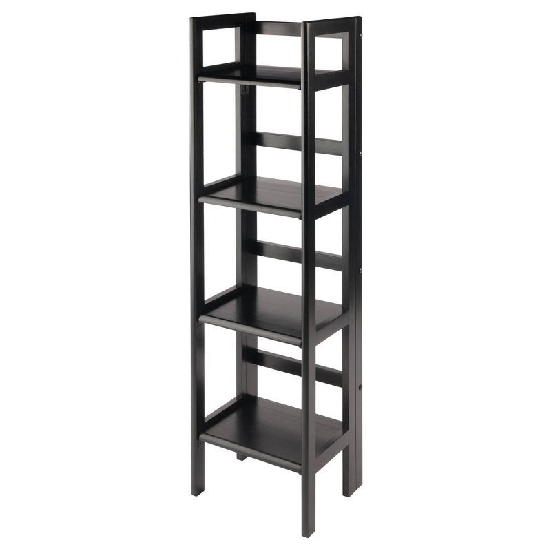 51.34" Black Solid Wood Folding Bookcase for Kids