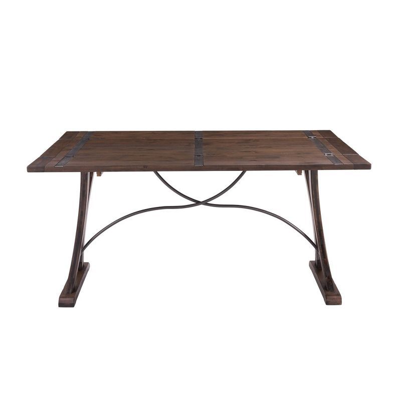 Transitional Farmhouse Acacia Wood 36"x60" Extendable Dining Table