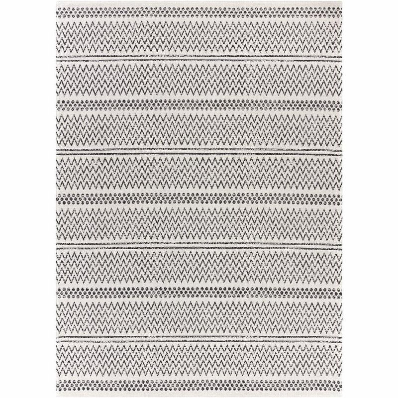 Hand-Knotted Cream Wool-Cotton Blend Bohemian Area Rug 8' x 10'