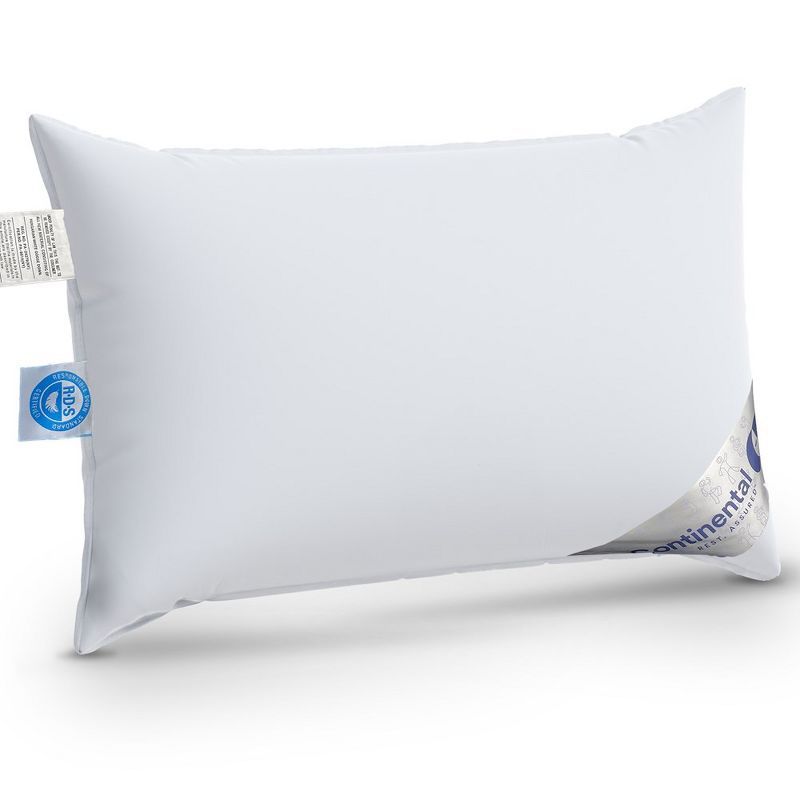 White Cotton Sateen Toddler Pillow with Goose Down Fill