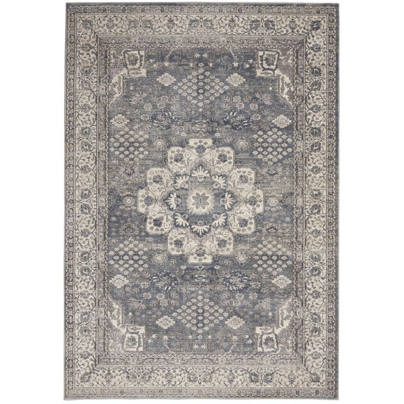 Handmade Rectangular Gray Synthetic 5' x 7' Area Rug