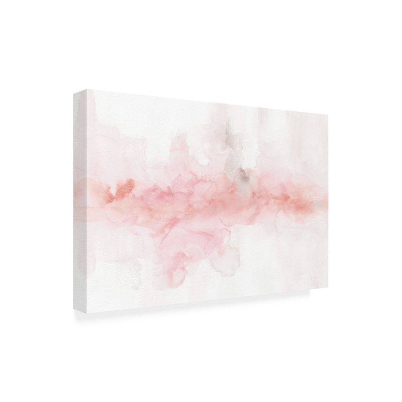 Lisa Audit Blush and Gray Abstract Canvas Art 22'' x 32''