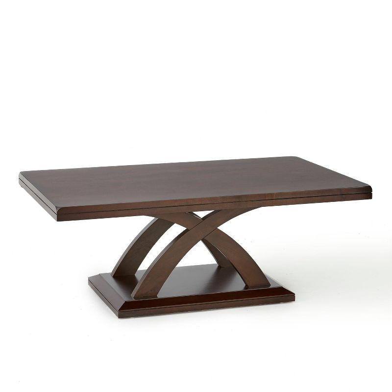 Jocelyn Espresso Cherry Rectangular Wood Cocktail Table