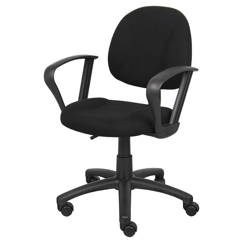 Deluxe Black Fabric Task Chair with Pneumatic Lift and Lumbar Support