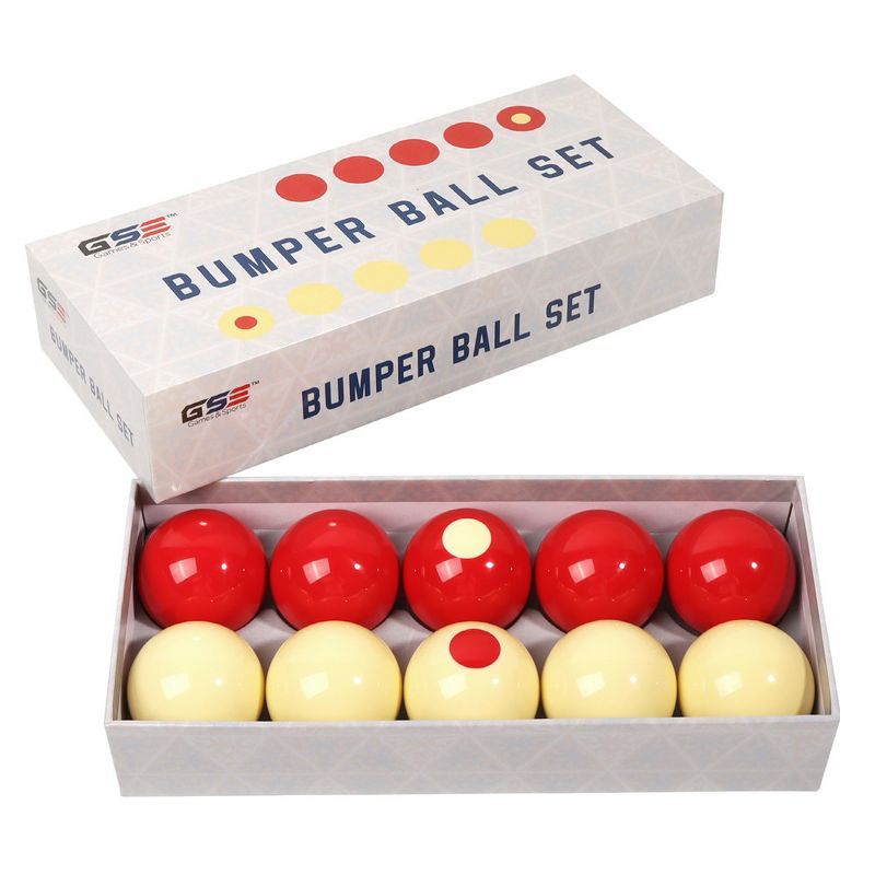 Regulation Size Red and White Bumper Pool Ball Set