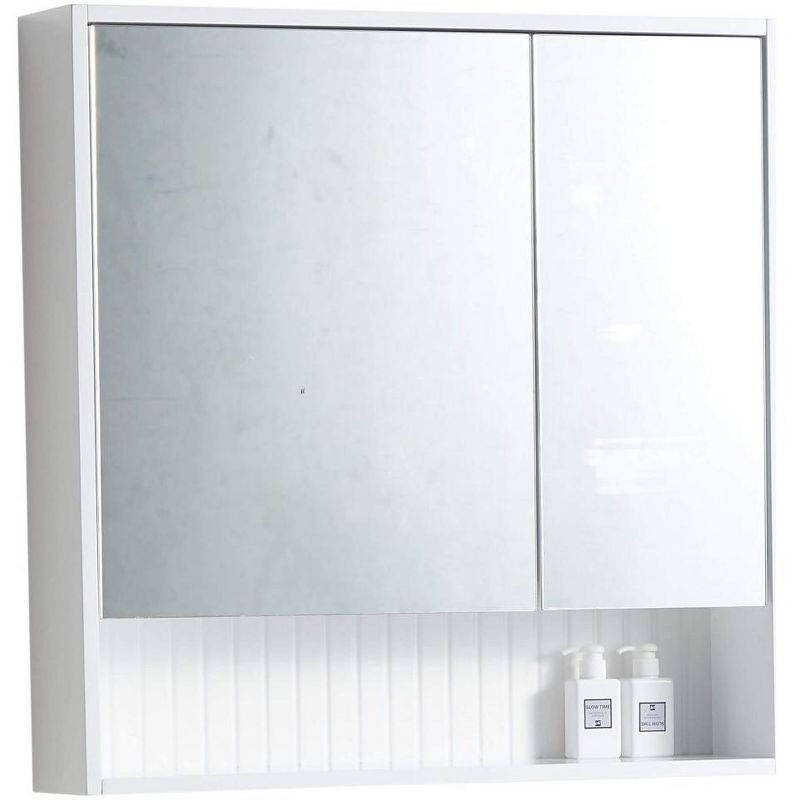 Venezian 28" White Matte Medicine Cabinet with Mirror