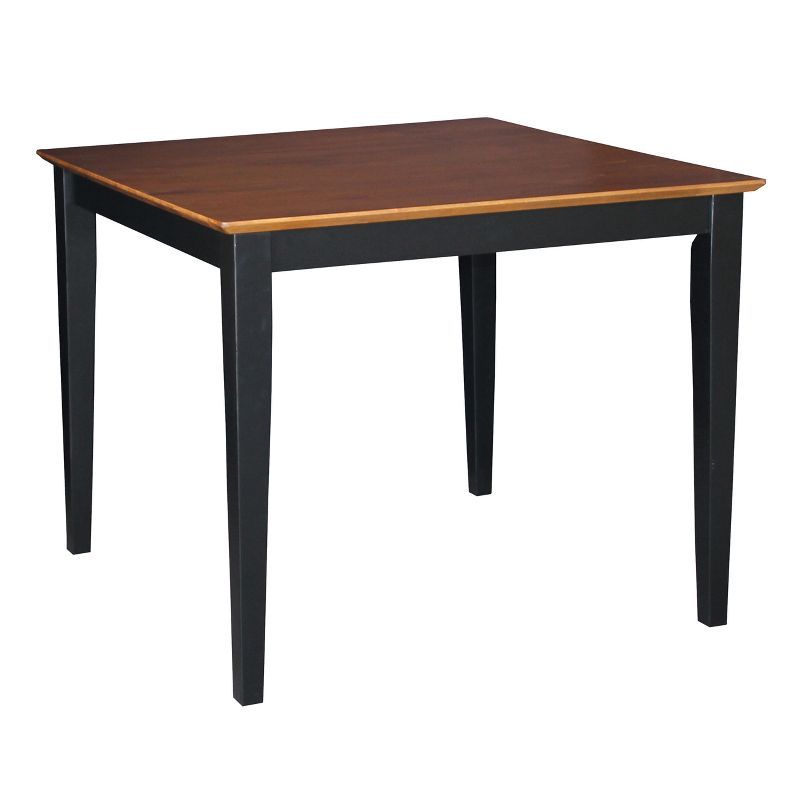 Rossville 36" Square Solid Wood Dining Table with Shaker Legs - Black Cherry