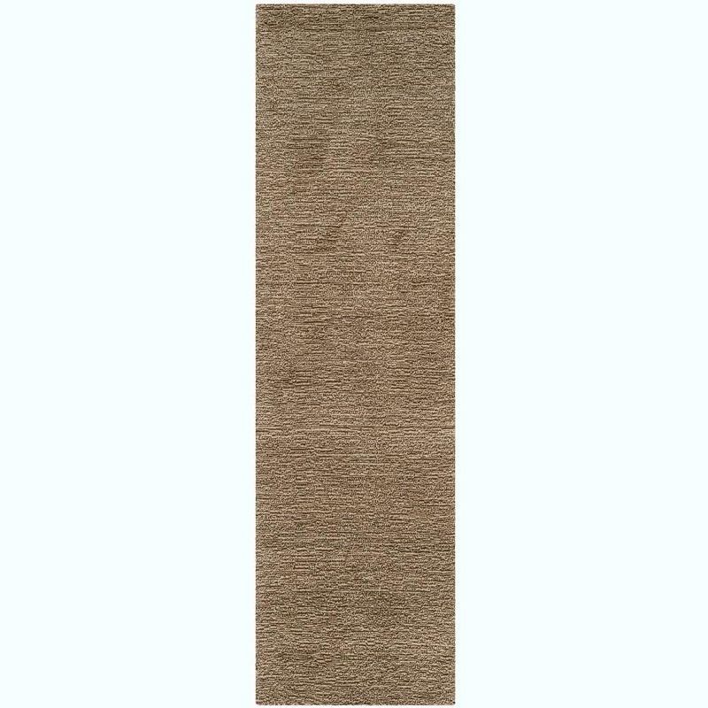 Brown Hand-Knotted Wool Runner Rug, 2'3" x 10'