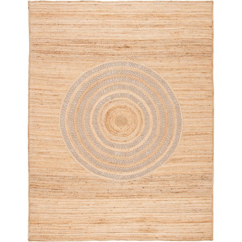 Beige Hand-Woven Jute and Sisal 6' x 9' Area Rug