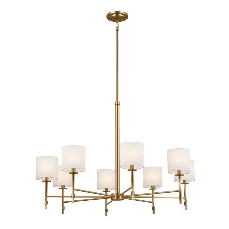 Ali Brushed Natural Brass 8-Light Steel Chandelier