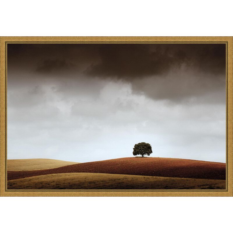 Earth Tones Landscape Canvas Print with Floating Frame