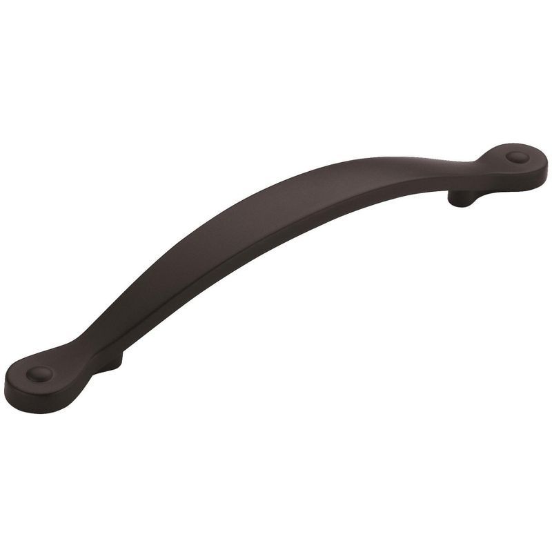 Matte Black 5-1/16 Inch Flat Bar Cabinet Pull