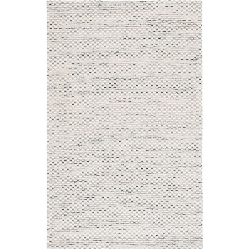 Marbella Beige Flat Woven Wool 5x8 Rug