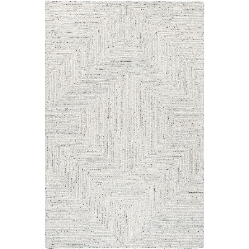 Gray Handmade Wool Tufted 5x8 Area Rug