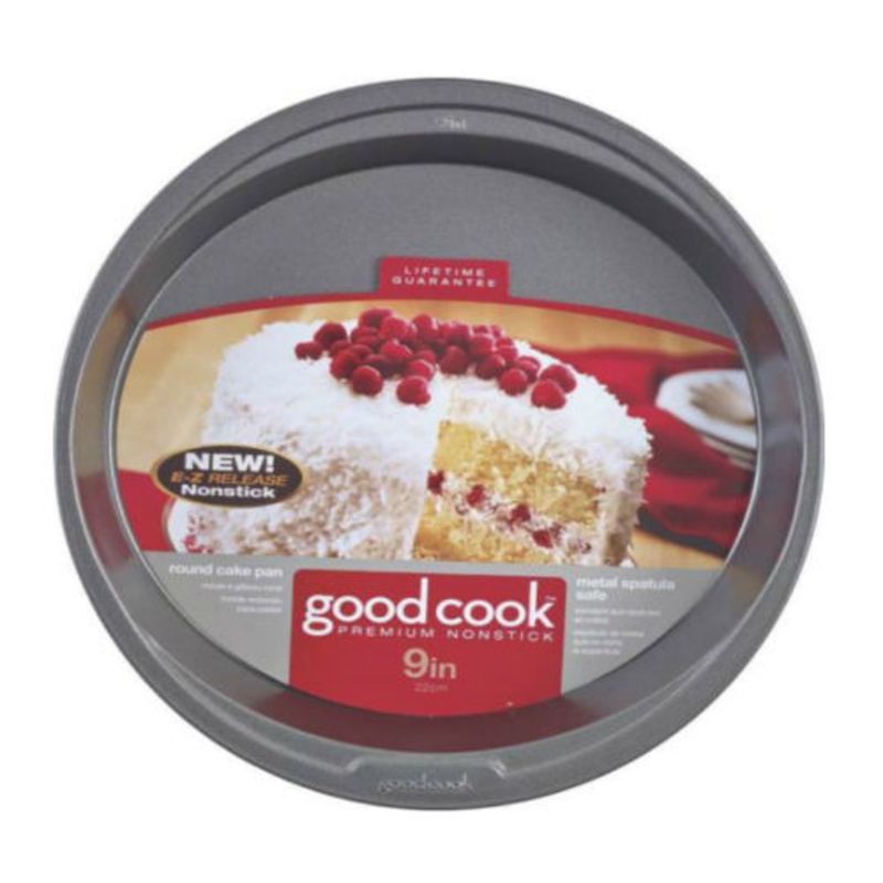 Good Cook 9-inch Round Gray Nonstick Cake Pan