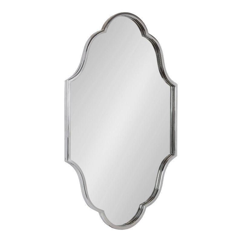 Rowla Scalloped Silver Stainless Steel Wall Mirror