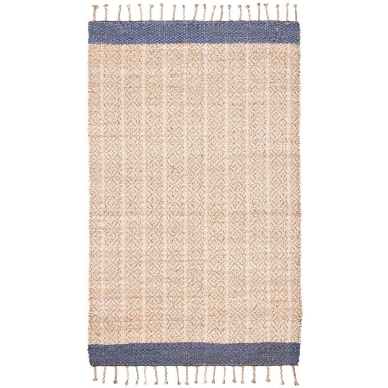 Cape Cod 5x8 Natural Purple Handwoven Cotton Area Rug