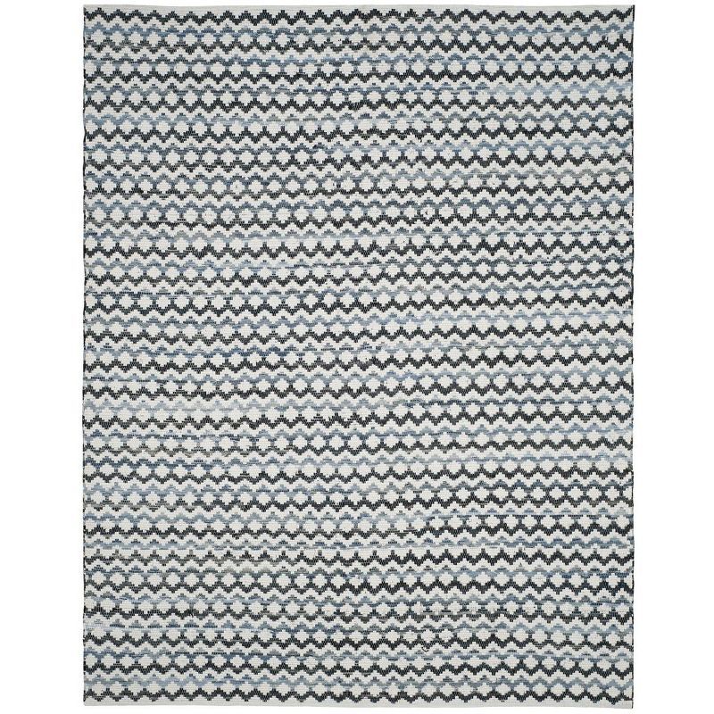 Montauk Off-White Geometric Cotton 8' x 10' Area Rug