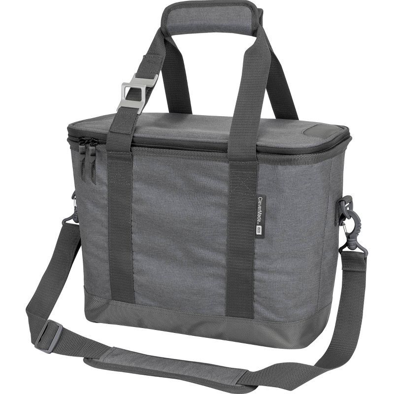 Gray Insulated Collapsible Cooler Bag with Speakers