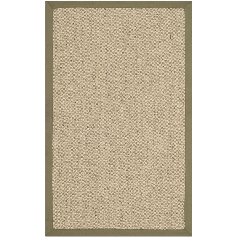 Natural Green Sisal Border 2'6" x 4' Area Rug