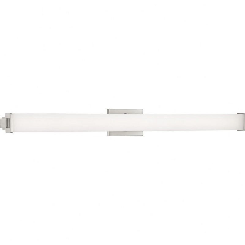 48" Brushed Nickel LED Linear Bath Light with Acrylic Shade