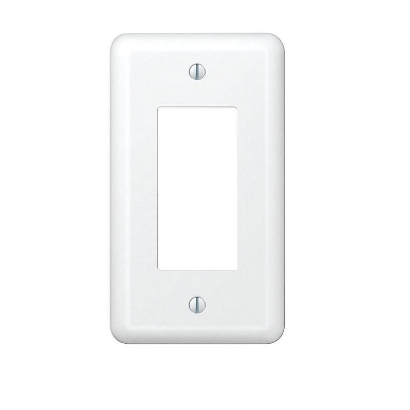 White Steel Single Gang Decorator Wall Plate