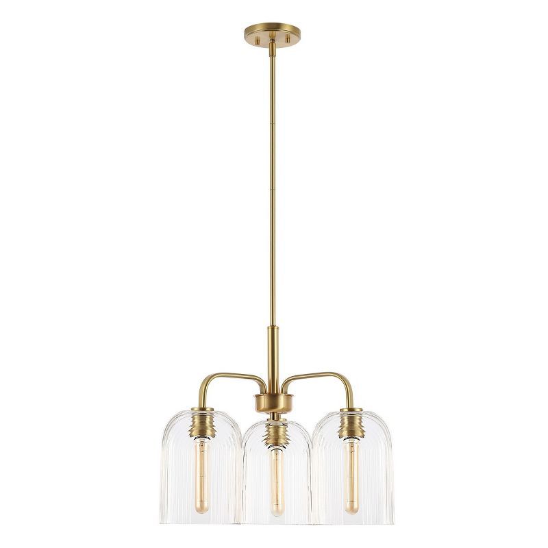 Romeyn 21" Gold Glass 3-Light LED Pendant