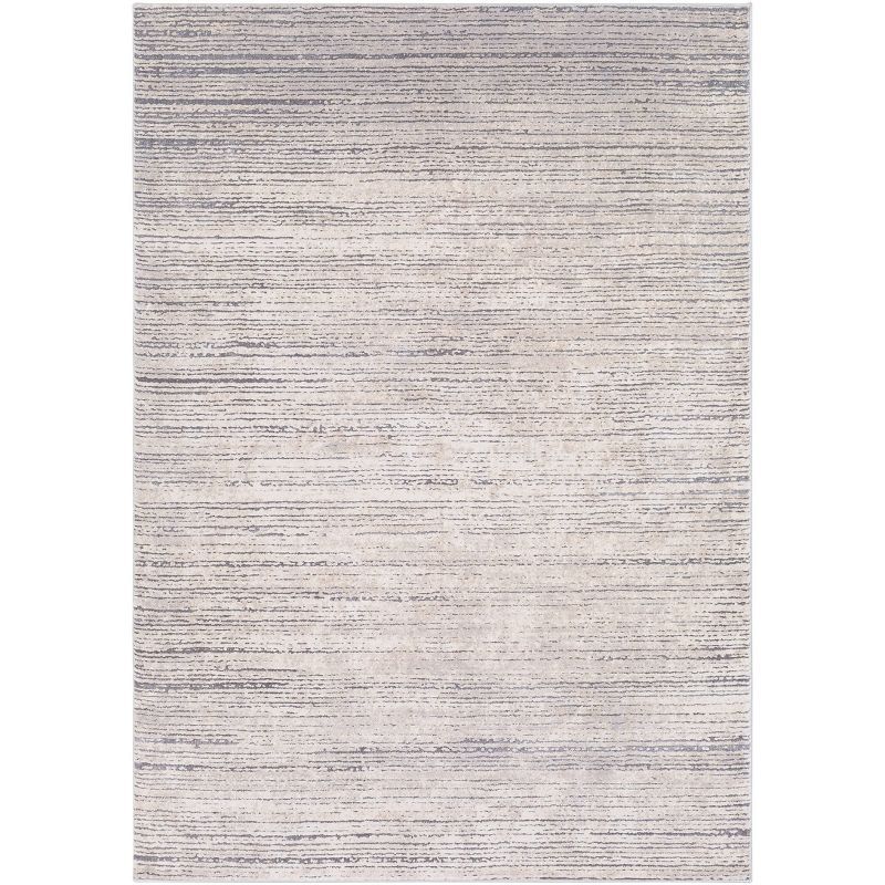 Modern Elegance Gray Wool Blend 6'7" x 9'6" Stain-Resistant Rug