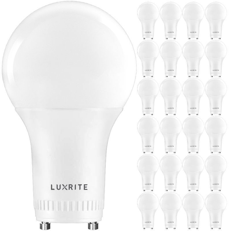 Luxrite White Dimmable Twist Lock LED Light Bulbs, 24-Pack