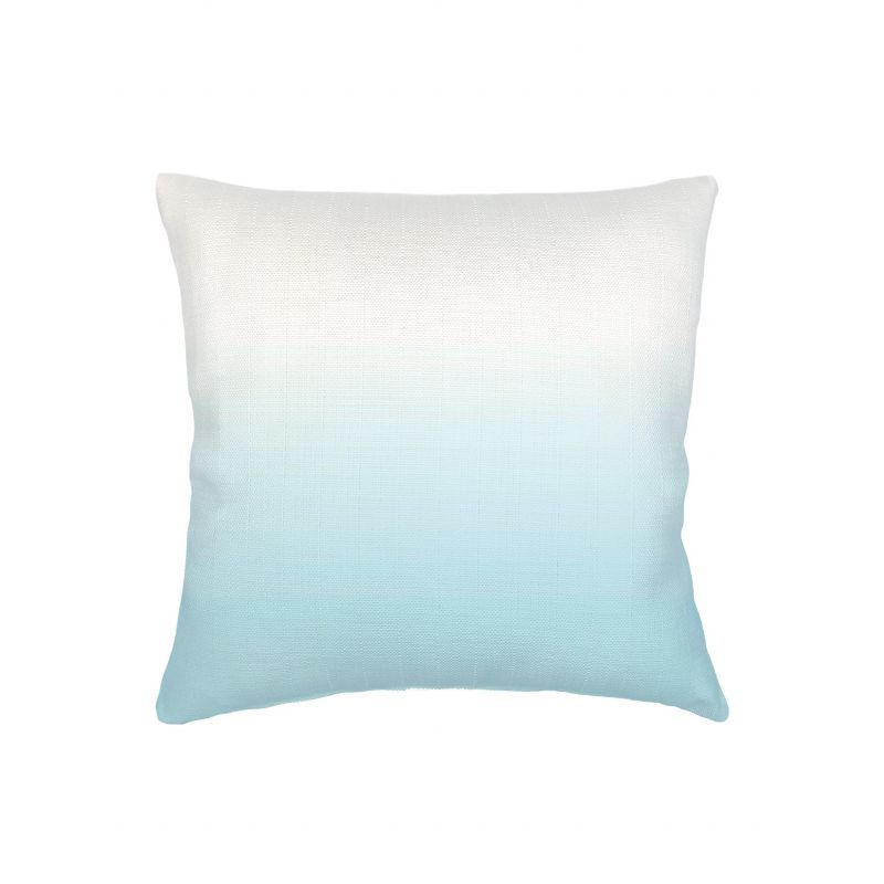 Aqua Ombre 20x20 Linen Throw Pillow with Down Insert