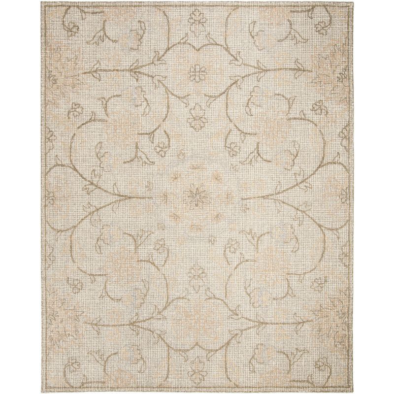 Gray Abstract Hand-Tufted Wool 8' x 10' Area Rug